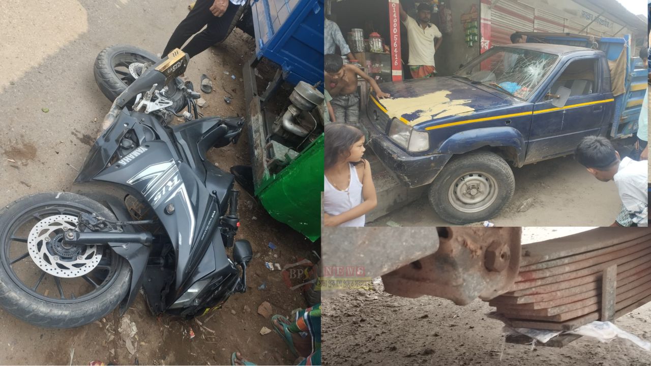 মালবাহী গাড়ির সাথে বাইকের সংঘর্ষ—বক্তাবলীতে নিহত ১, আহত ২