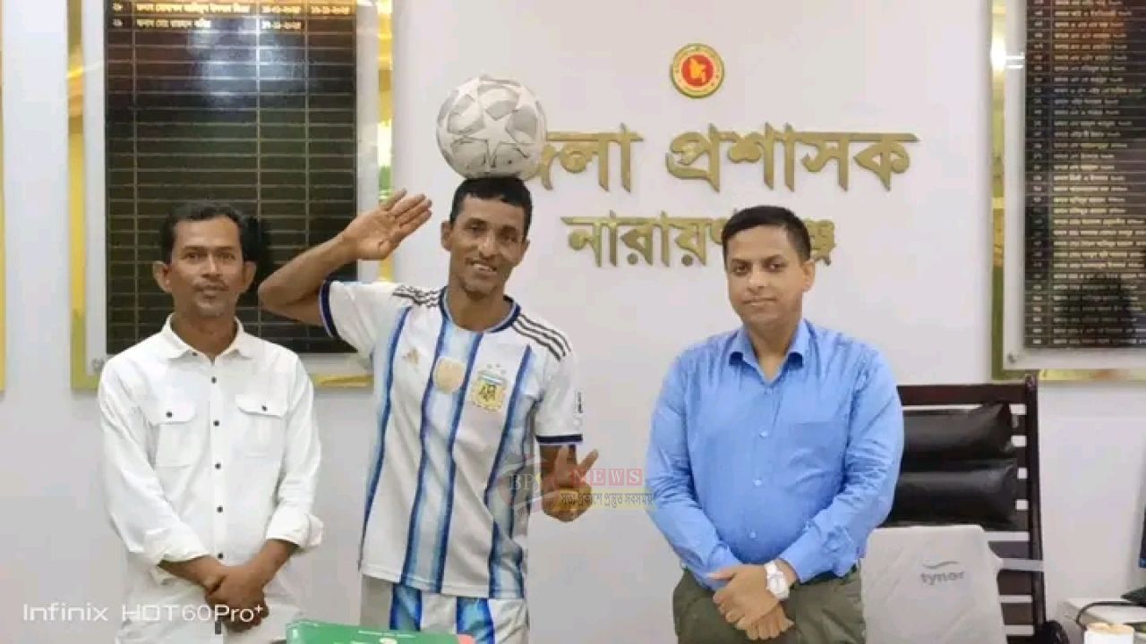 অসুস্থ গিনেস রেকর্ডধারী মাসুদ রানাকে আর্থিক সহায়তা দিলেন ডিসি রায়হান কবির