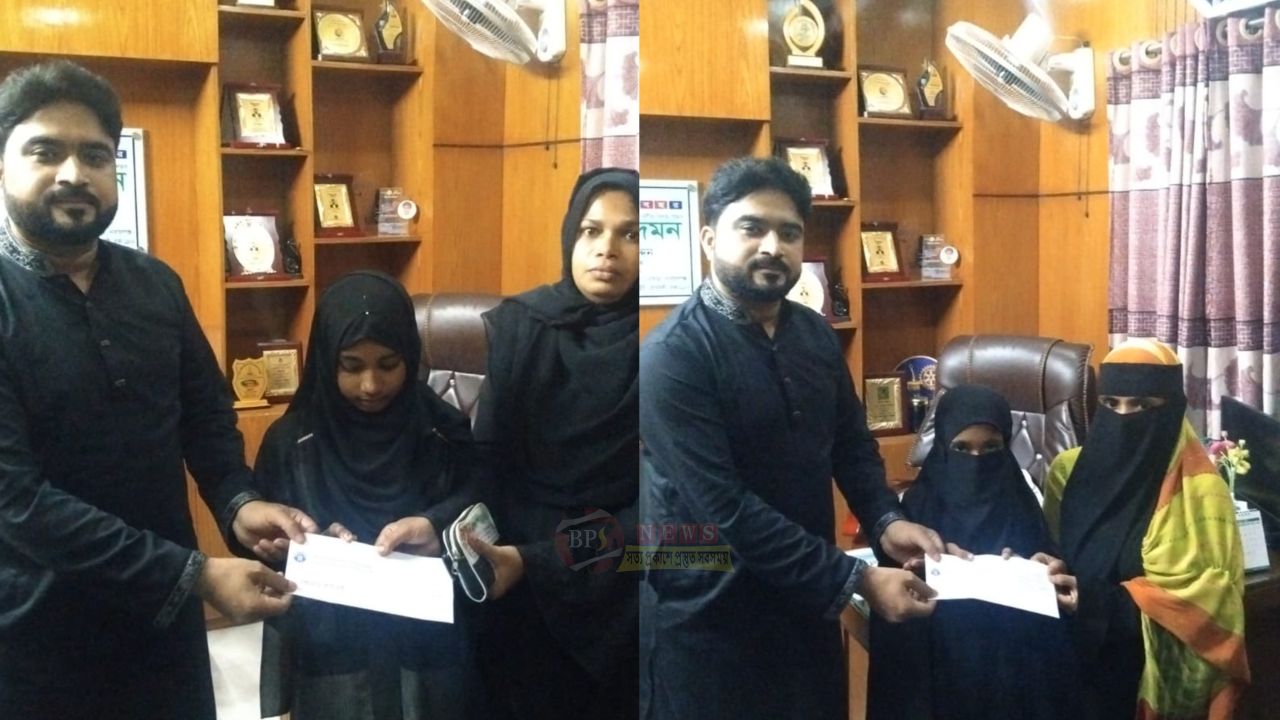 কাশীপুর ইউনিয়নের দুই অসহায় পরিবারের পাশে চেয়ারম্যান পদপ্রার্থী সোহেল মাহামুদ