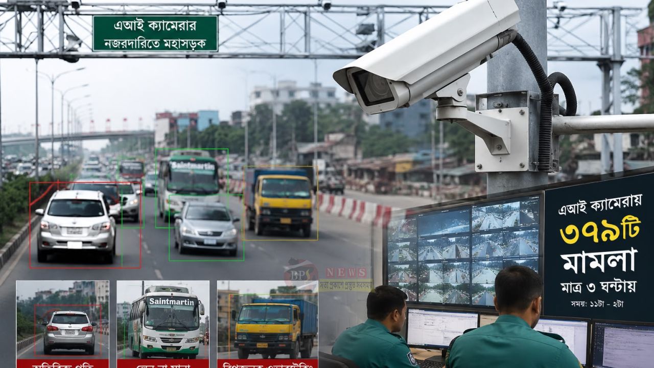 এআই ক্যামেরার নজরদারি শুরু, ৩ ঘণ্টায় ঢাকা-চট্টগ্রাম মহাসড়কে ৩৭৯ মামলা