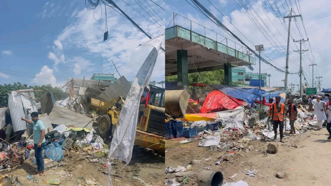 সোনারগাঁওয়ে যৌথ অভিযানে ১ হাজার অবৈধ দোকান উচ্ছেদ
