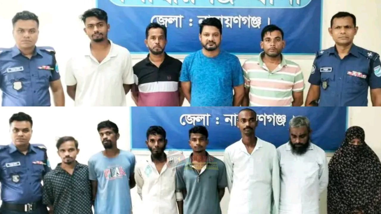 সন্ত্রাস-মাদকসহ বিভিন্ন মামলায় সিদ্ধিরগঞ্জে গ্রেপ্তার ১৬