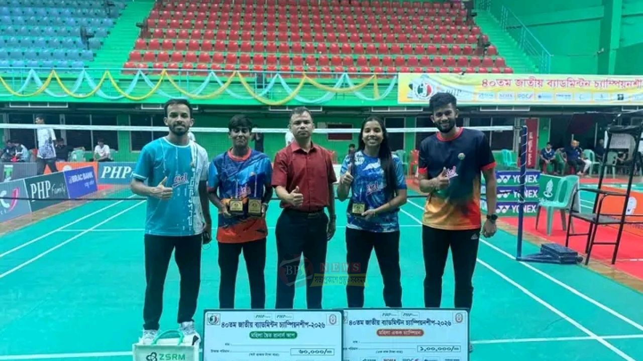 জাতীয় ব্যাডমিন্টনে নারায়ণগঞ্জের খেলোয়াড়দের সাফল্য